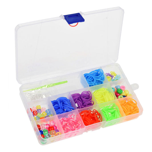 Loom bands in storage box, 441-piece.