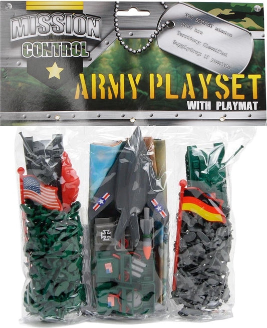 Mission control soldiers play set
