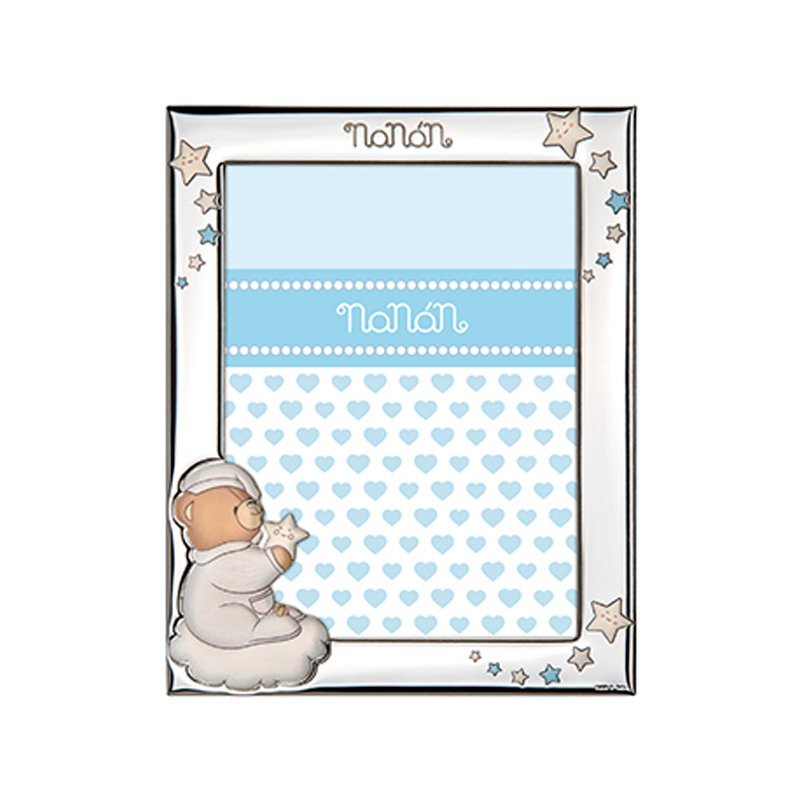 Silver Blue Frame 90x130mm