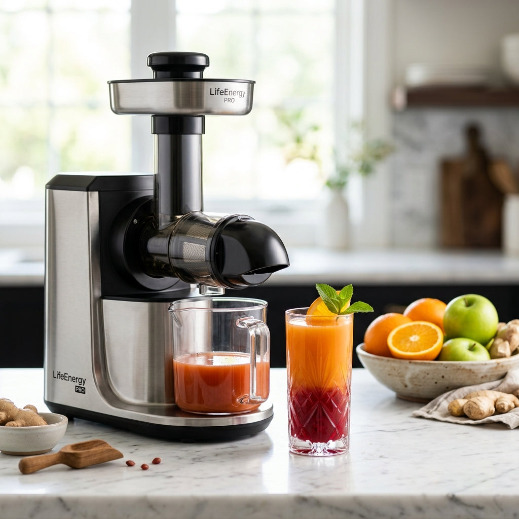 Estrattore di succo a freddo professionale LifeEnergy PRO Siqur Salute 45 RPM